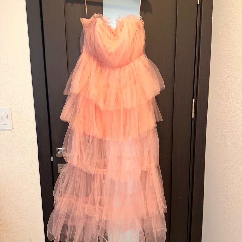 Blush Pink Ruffle Dress! Bridal Shower Dress Gem